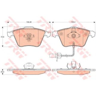 Колодки тормозные передние к-кт TRW GDB1617 фото