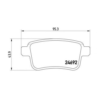 Колодки тормозные задние к-кт Brembo P 68 043 фото