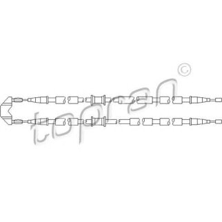 Трос стояночного тормоза topran 207367595 фото