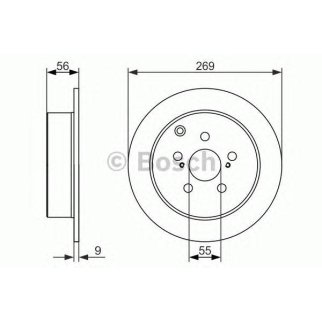 Диск тормозной задний BOSCH 0 986 479 658 фото
