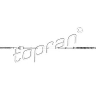 Трос стояночного тормоза левый topran 721645585 фото