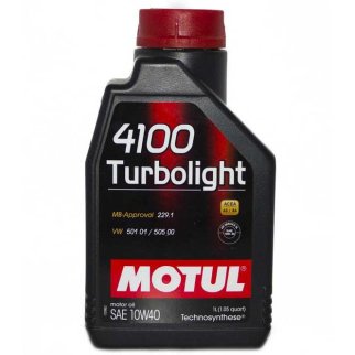Motul 10W40 (1L) 4100 Turbolight_масло моторное !п/синт.API SL/CF, ACEA A3/B3, VW 500/505, MB 229.1 фото