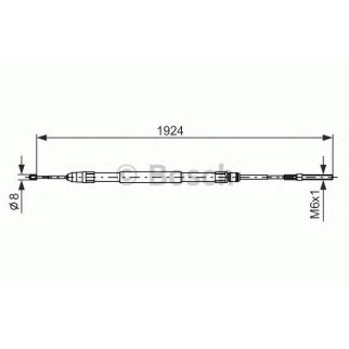 Трос стояночного тормоза левый BOSCH 1 987 477 693 фото