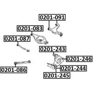 Сайлентблок ASVA 0201-091 фото