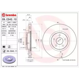 Диск тормозной brembo 09.C542.11 фото
