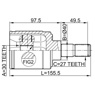 ШРУС внутренний FEBEST 0311-HRVATRH фото 2
