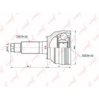 ШРУС наружный перед прав/лев фото