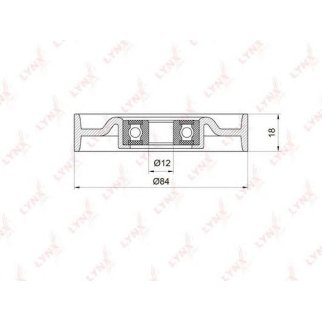 Ролик-натяжитель ручейкового ремня LYNXauto PB-5041 фото