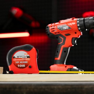 Рулетка 10м х 25мм, обрезиненный корпус, двойная плавная фиксация Matrix фото 7