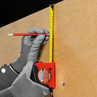 Рулетка 10м х 25мм, обрезиненный корпус, двойная плавная фиксация Matrix фото 1