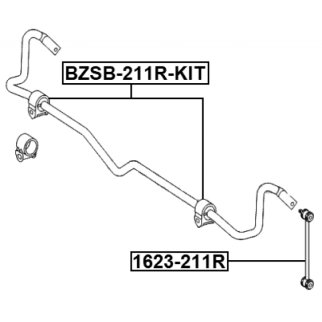 BZSB-211R-KIT_втулка заднего стабилизатора к-кт! 4шт MB E-Classe фото 2