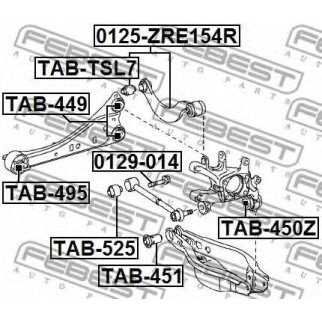 Сайлентблок FEBEST TAB-495 фото