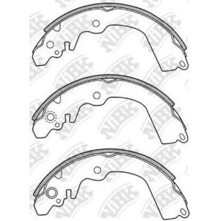FN6701-NIBK_!колодки барабанные з. Mitsubishi Carisma 1.6-1.9Di 95>/Galant 1.8-2.0TDi 88> фото