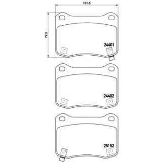 P83134_колодки дисковые ! задние Lexus IS 5.0 07> фото