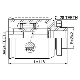 ШРУС внутренний FEBEST 0411-NA4WRH фото 2