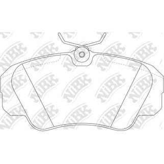Колодки тормозные передние к-кт NiBK PN0022 фото