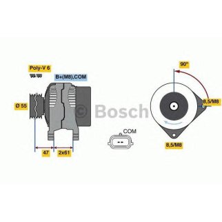 Генератор BOSCH 0 986 080 800 фото