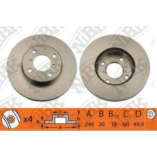 Диск тормозной NiBK RN1205 фото