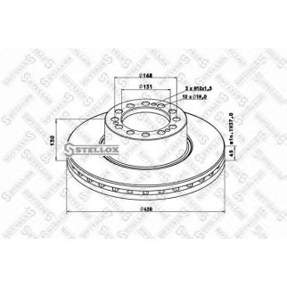 Диск тормозной Stellox 85-00815-SX фото