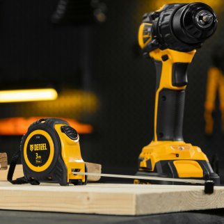 Рулетка 3м 16мм обрезиненный корпус, автм. фиксация DENZEL фото 7