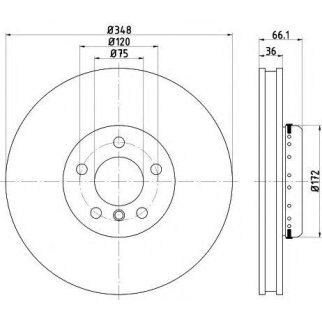 Диск тормозной передний вентилируемый левый TEXTAR 92253725 фото