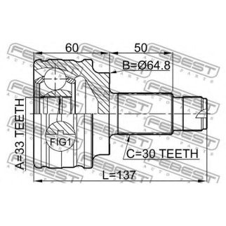 1910-X3_ШРУС наружный! BMW X3 E83 2.5-3.0/3.0D 04> фото