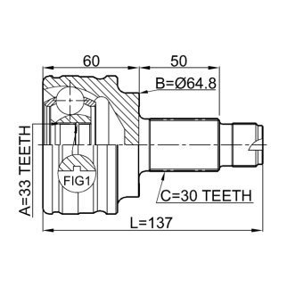 1910-X3_ШРУС наружный! BMW X3 E83 2.5-3.0/3.0D 04> фото 2