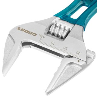 Ключ разводной 140мм тонкие губки CrV укороченная ручка Gross фото 4