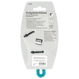 Ключ разводной 140мм тонкие губки CrV укороченная ручка Gross фото 6