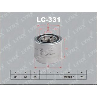 Фильтр масляный LYNXauto LC-331 фото