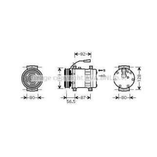 Компрессор системы кондиционирования AVA REAK071 фото