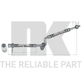 Шланг тормозной mazda 6 1.8 02> l=640 фото