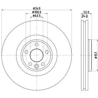 Диск торм. для а/м Land Rover Discovery Sport (14-)/RR Evoque (11-) перед. d=349 (окр.) (DF 190437) фото 3