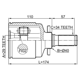 ШРУС ВНУТРЕННИЙ ЛЕВЫЙ29X31X34 (FEBEST) фото 2