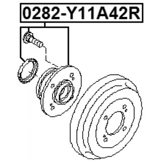 0282Y11A42R_подшипник ступ. зад.! Nissan Sunny (Y10) 90-00 фото 2