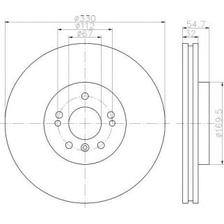 Диск тормозной передний вентилируемый TEXTAR 92150605 фото
