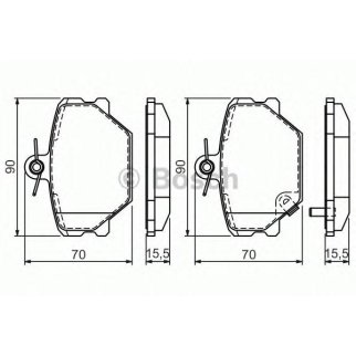 Колодки тормозные передние к-кт BOSCH 0 986 424 471 фото