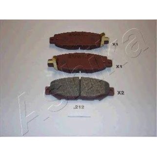 Колодки тормозные задние дисковые к-кт ashika 51-02-212 фото