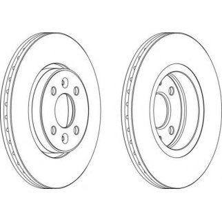 Диск тормозной передний RENAULT Megane II/Scenic II /Vent.D=280mm FERODO DDF1124 фото