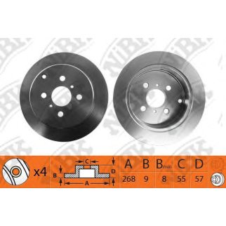 Диск тормозной NiBK RN1308 фото