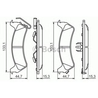 Колодки тормозные задние дисковые к-кт BOSCH 0 986 494 348 фото