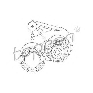 Ролик-натяжитель ручейкового ремня topran 400140755 фото