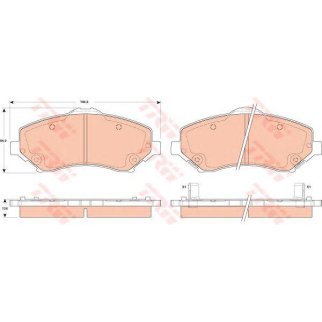 Колодки тормозные передние к-кт TRW GDB4605 фото