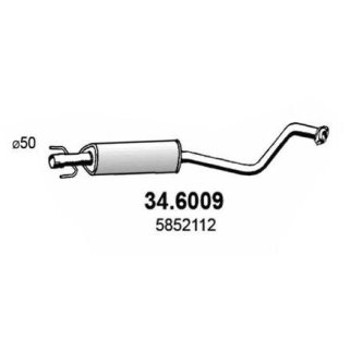 Глушитель средняя часть ASSO 34.6009 фото