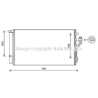 Радиатор кондиционера (конденсер) AVA HYA5279D фото