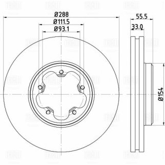Диск тормозной TRIALLI DF 105107 фото 3