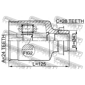 Шрус внутренний правый 24x43x28 фото
