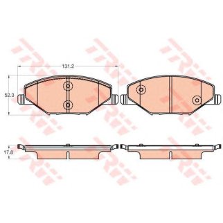 Колодки тормозные передние к-кт TRW GDB2027 фото