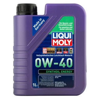 Масло моторное LIQUI MOLY SYNTHOIL ENERGY 0W40 SN A3/B4 синт. 1л фото