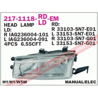 Фара передн прав с ЭК HONDA: ACCORD V 93-95 (Европа) фото